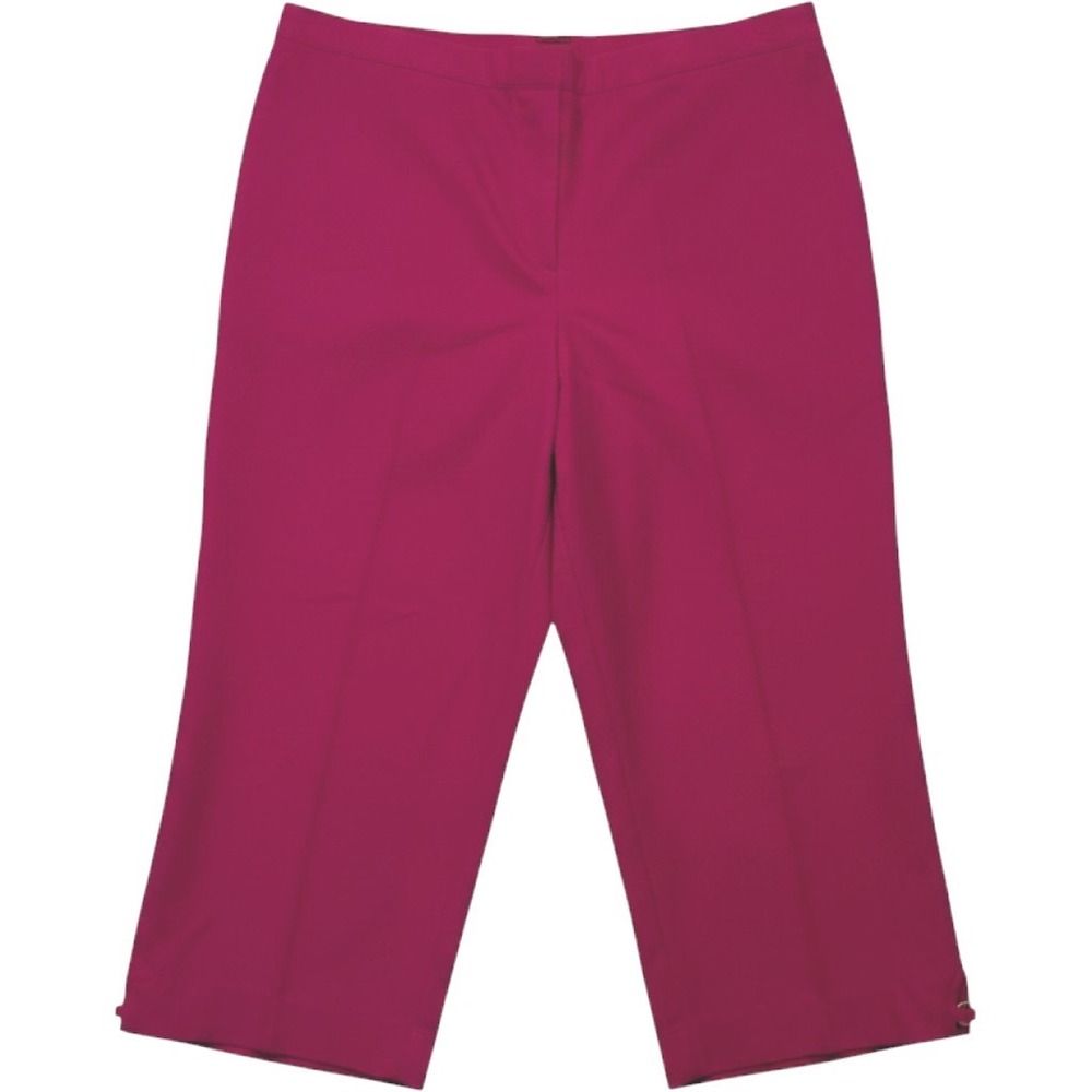 Alfred Dunner Women's 16 Magenta Pink Capri Pants Elastic Back Careerwear Dressy